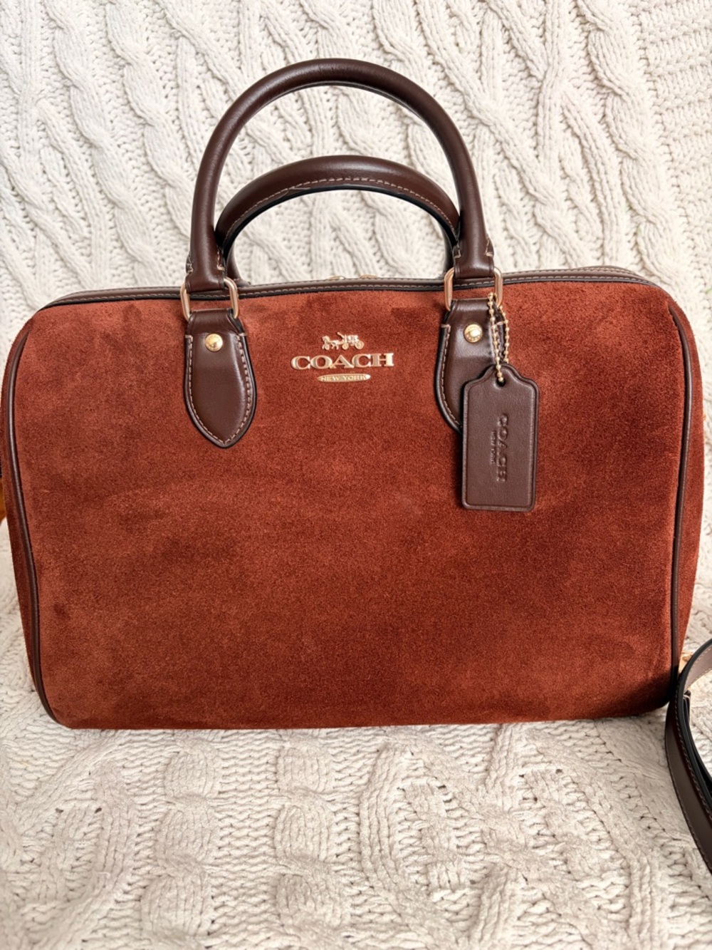 Coach Large Suede Rowan - Picture 2 of 8